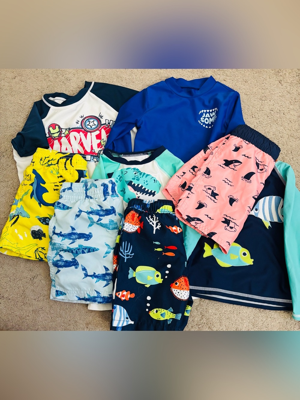 Rash Guards & Swim Shorts toddler boys